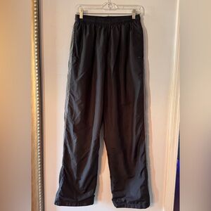 Men's Y2K Style Wide Leg Black Elastic-Waist Jogger Pants